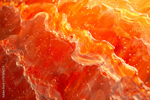 Close up of orange and yellow geode texture natural wallpaper background