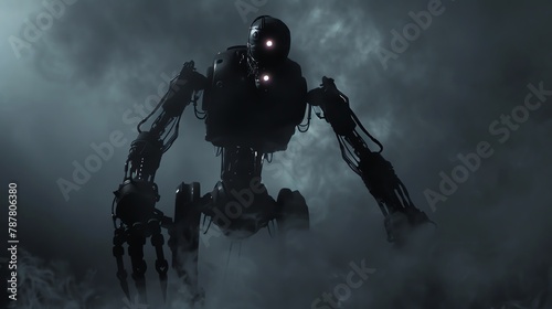 Robot uprising, dark black photo