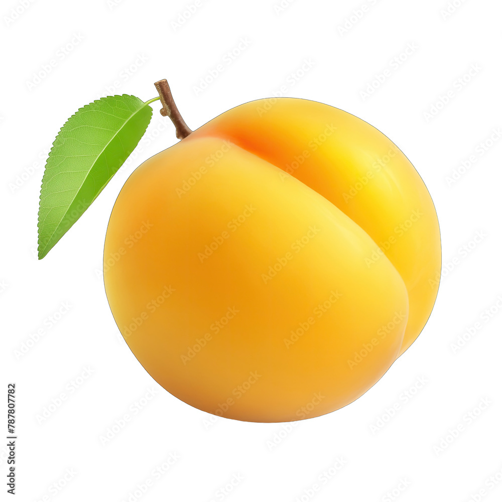 single apricot or yellow plum SVG isolated on transparent background