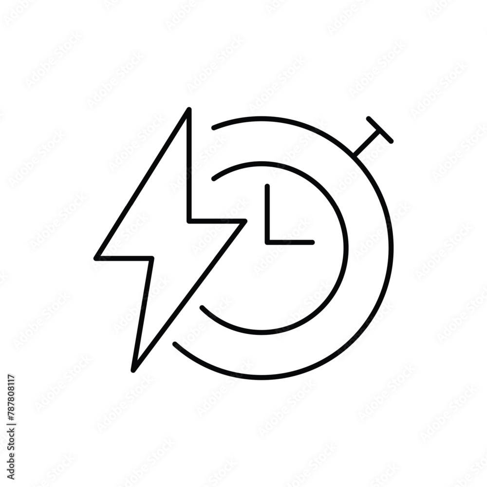 charging time thin outline icon vector design good for website and mobile app charging time thin outline icon vector design good for website and mobile app