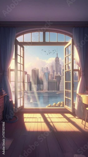 An animated view of New York