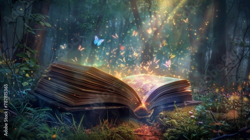Enchanted book in a mystica...