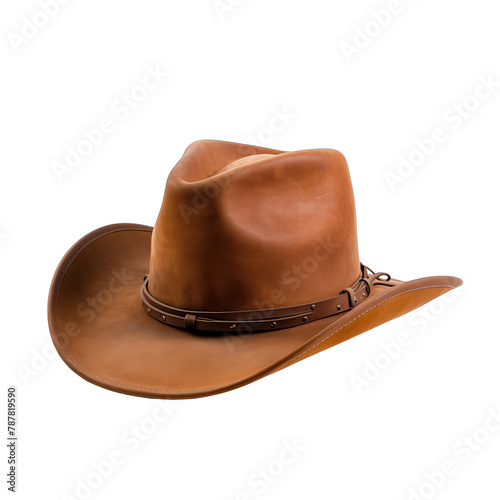 A brown cowboy hat SVG isolated on a transparent background