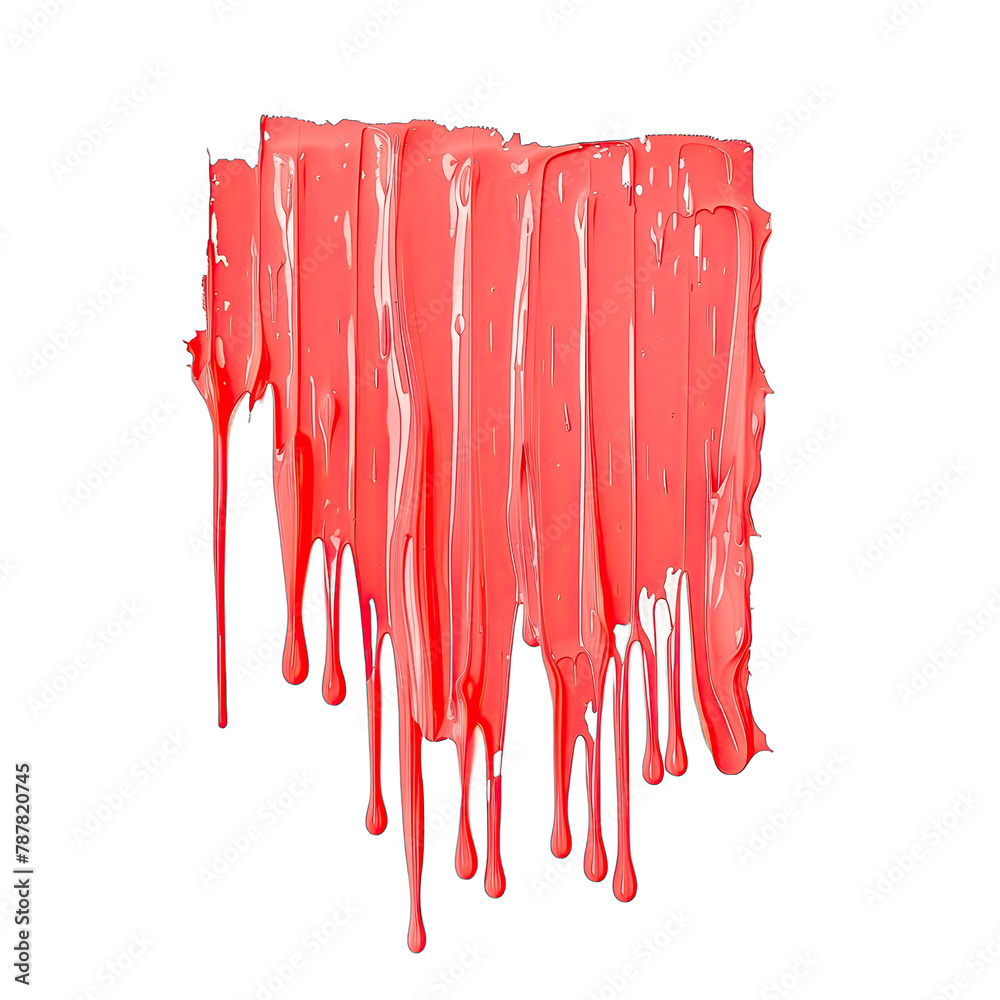 pastel red paint dripped SVG isolated on transparent background