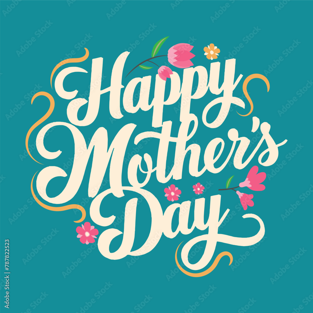 Happy Mother's Day typography art, Mother's Day greeting, and Mother's Day t-shirt design. Happy Mother's Day typography art, Mother's Day greeting, and Mother's Day t-shirt design.
