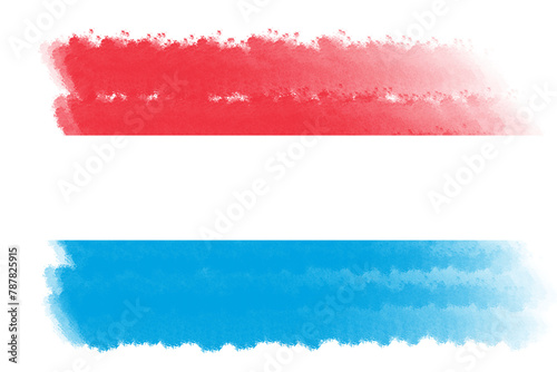 brush flag LUXEMBOURG transparent background, luxembourg brush watercolour flag design template element PNG file luxembourg flag