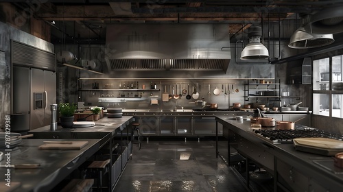 Industrial kitchen restaurant kitchen photo