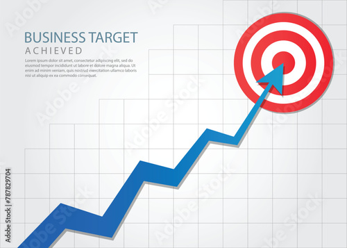 business target arrow graph profit rise arrow goinf forward