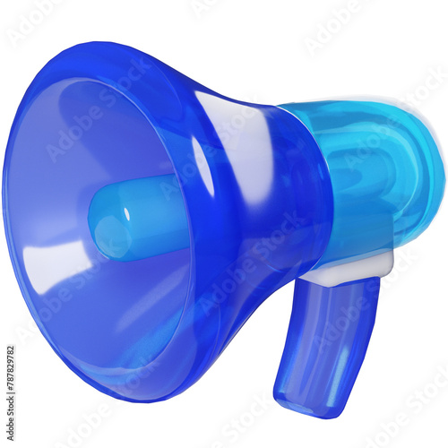 Megaphone Marketing advertising Communication Network 3D Object