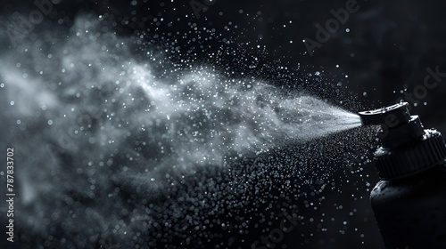 spray water droplets steam fog air mist liquid  generative Ai