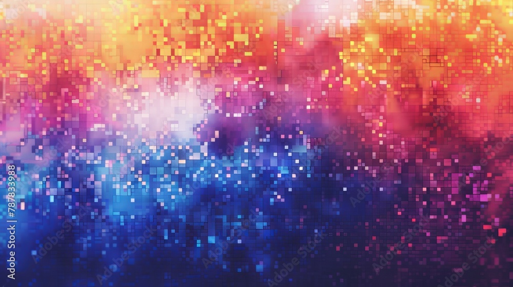 Modern colorful pixelated background, design element