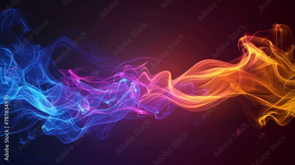 Modern colorful background with transparent smoke