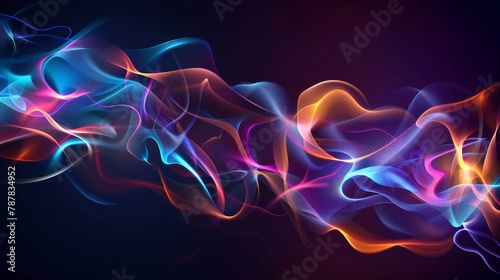 Modern colorful smoke background with abstract shapes
