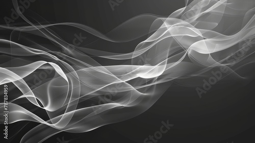 Transparent smoke background on abstract modern monochrome background