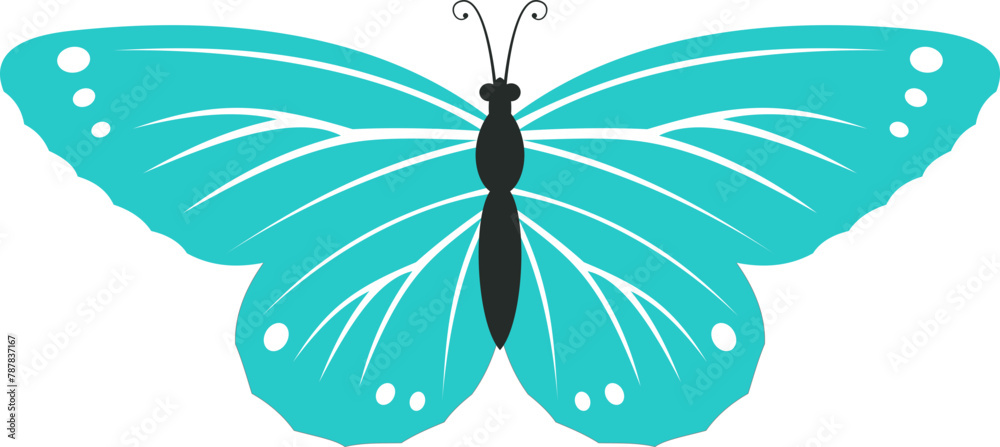 Fototapeta premium Stylized image of butterfly logo template isolate Vector illustration