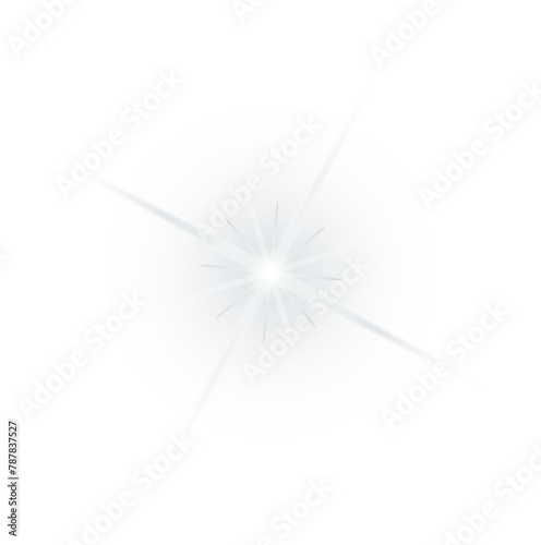 White Sun Rays and Sparkles element, Sunburst and Light
