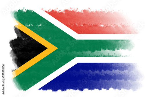 Foto brush flag south Africa transparent background, south africa brush watercolour f