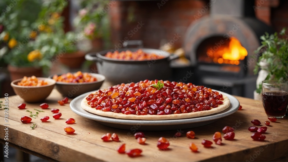 Narindji Candied pomegranate seeds, often served as a sweet treat Narindji Candied pomegranate seeds, often served as a sweet treat