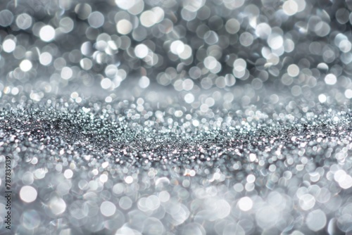 Close-Up Silver Dust Texture on Luxurious Jewelry Background AI Image