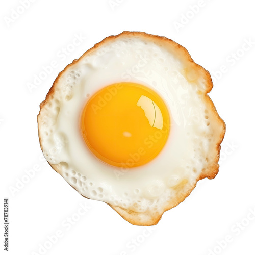 top view of sunny side fried egg SVG isolated on transparent background