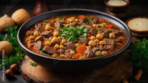 Piti A hearty soup made with lamb, chickpeas, chestnuts, and vegetables.