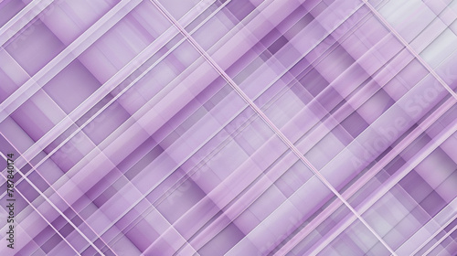 Soft lavender lines cross in a tranquil pattern, a delicate 3D geometric texture.