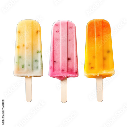 mixed flavor ice cream popsicle SVG isolated on transparent background