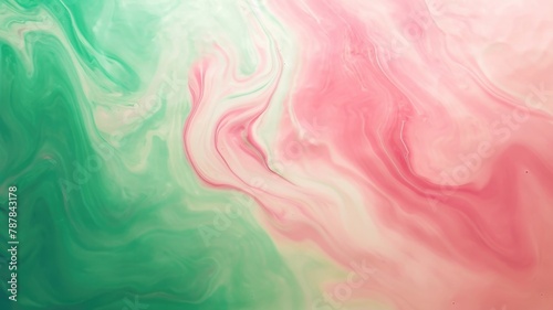 The abstract picture of the two colours between pink and green colour that has been mixing with each other in the form of the ink or liquid to become beautifully view of this abstract picture. AIGX01.