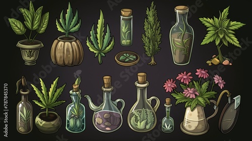 Icons for cannabis production and equipment