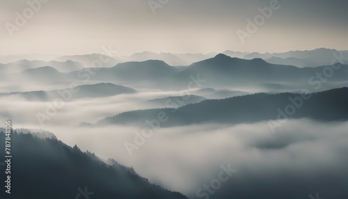 fog over the mountains