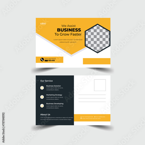 Corporate business postcard