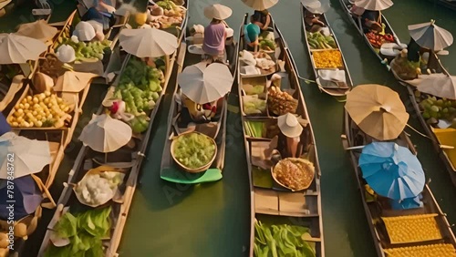 The Vibrant Damnoen Saduak Floating Market in Thailand