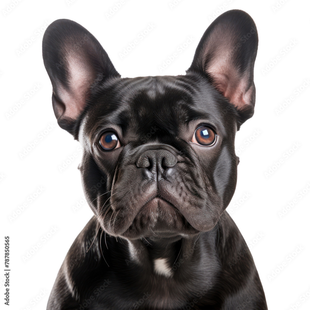 PNG French Bulldog png dog, transparent background . AI generated Image by rawpixel.