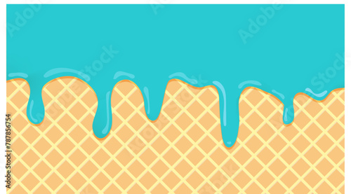 blue ice cream background