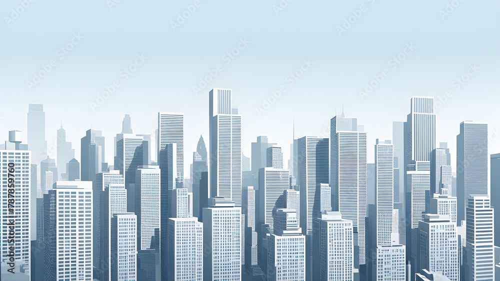 Urban skyline, financial area in the city center, business center, urban classics, commercial and technological background map