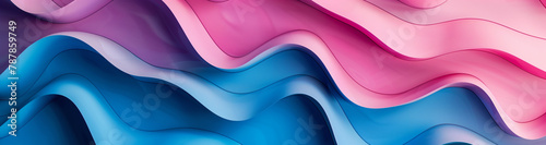 Pink and blue fluid waves ridges abstract background, Transgender pride trans flag gender non-binary color inspiration photo