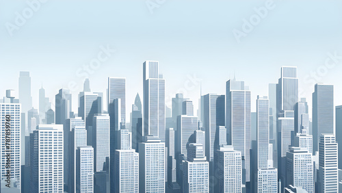 Urban skyline  financial area in the city center  business center  urban classics  commercial and technological background map