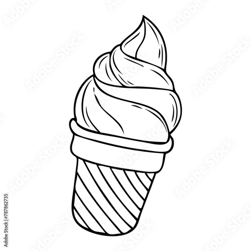 ice cream line vector illustration