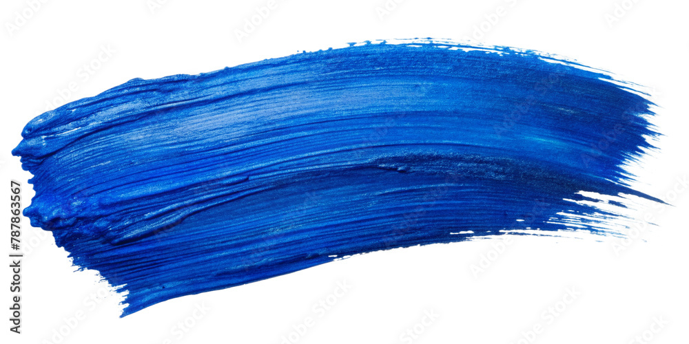Blue color oil paint stroke PNG file
