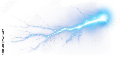PNG Blue lightning effect, transparent background photo