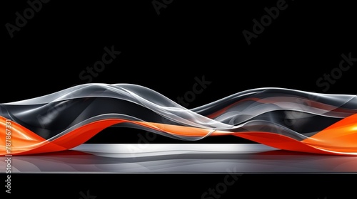   A black-orange abstract backdrop featuring a wave of rising smoke from the image's uppermost point photo