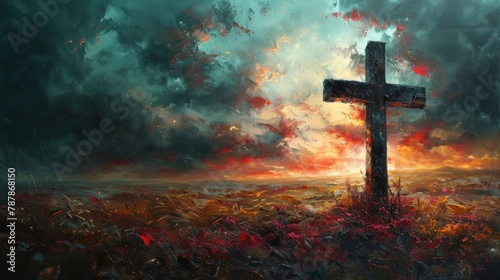This is the cross Oil on canvas. 