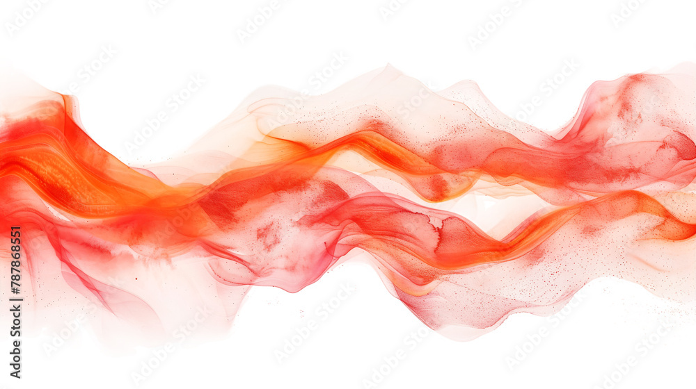 wavy abstract orange watercolour background isolated on transparent background wavy abstract orange watercolour background isolated on transparent background