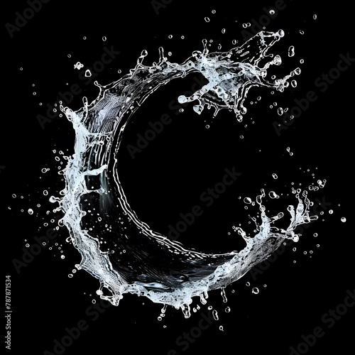 Abstract twister shape of water splash