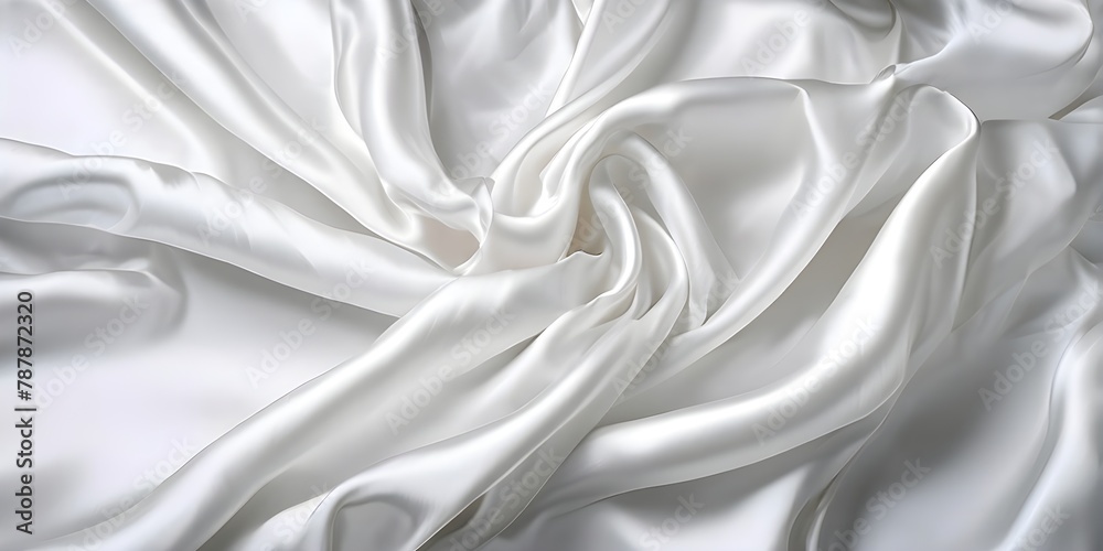 Fototapeta premium silk fabric cascading elegantly in background with texture highlighted