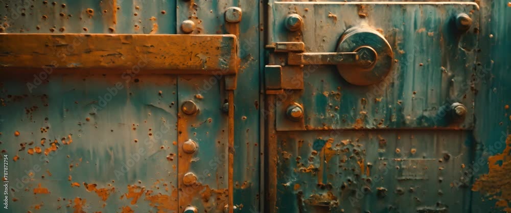 Safety interlock device on a factory door, preventing unauthorized access Safety interlock device on a factory door, preventing unauthorized access