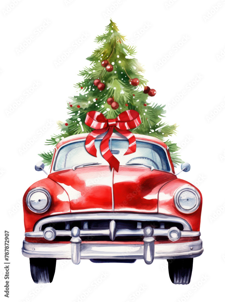 PNG Christmas tree car vehicle