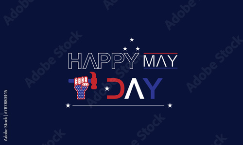 Happy May day Illustration Design photo