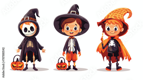 Kid death halloween costume. Trick or treat spooky