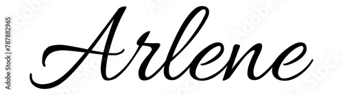 Arlene - black color - name written - ideal for websites, presentations, greetings, banners, cards, t-shirt, sweatshirt, prints, cricut, silhouette, sublimation, tag